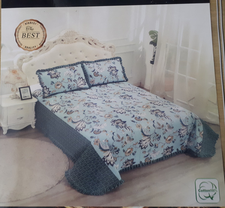 روتختی بهاره پنبه دوزی شده یک نفره