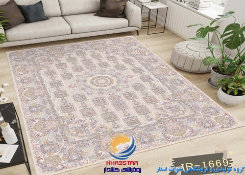 روفرشی کشدار خواب استار کد طرح K1669 مخمل شانل